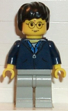LEGO hp033 Harry Potter, Dark Blue Jacket Torso, Light Gray Legs